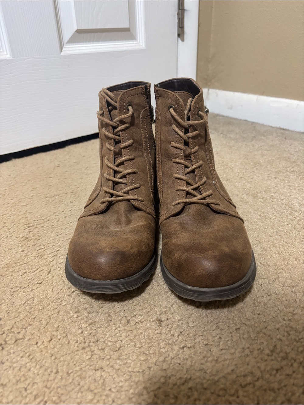 White Mountain Men's Tan/Brown Chukka Lace-Up Boots